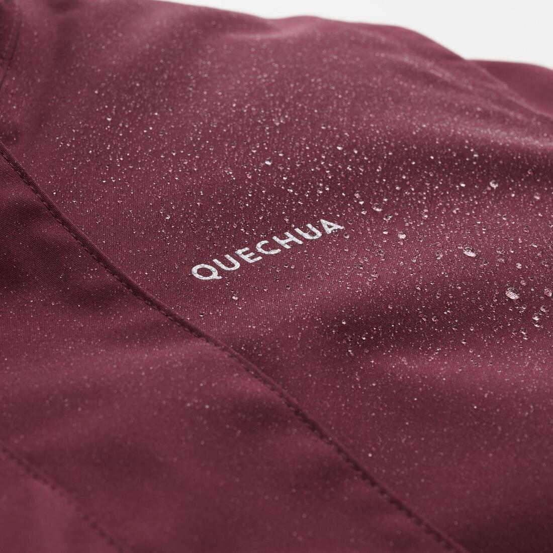 Kids Unisex Warm, Padded Hiking Jacket - 7-15 Years - NH500, Burgundy, No Color, large image number 3