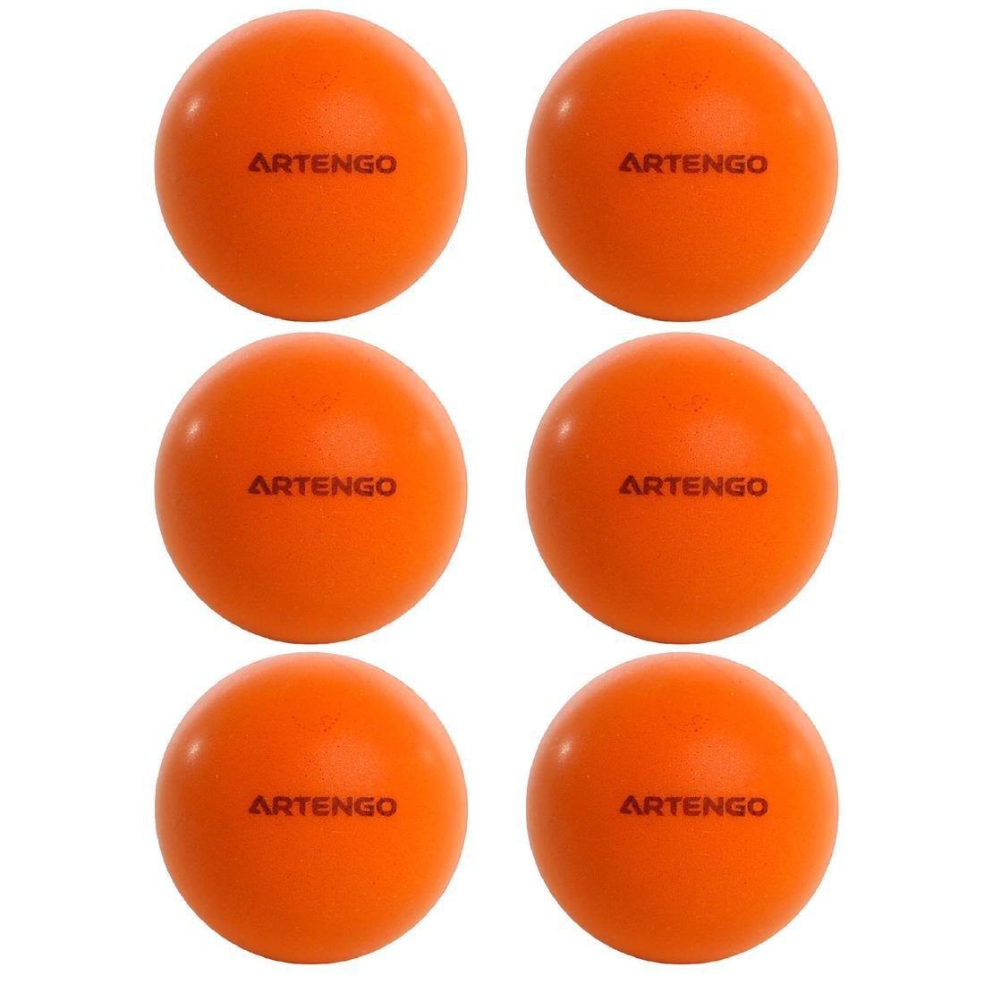 Set of 6 Foam Table Tennis Balls PPB 100 Silent - Orange, No Color, large image number 1
