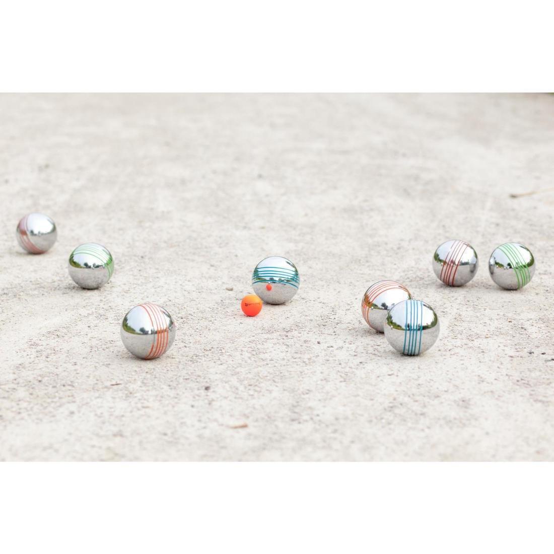 GEOLOGIC - Recreational Petanque Boules, Multicolour, Set Of 8