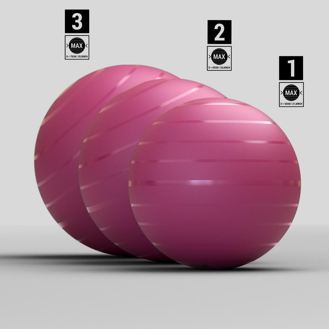 Durable Fitness Gym Ball, Purple, No Color, large image number 5