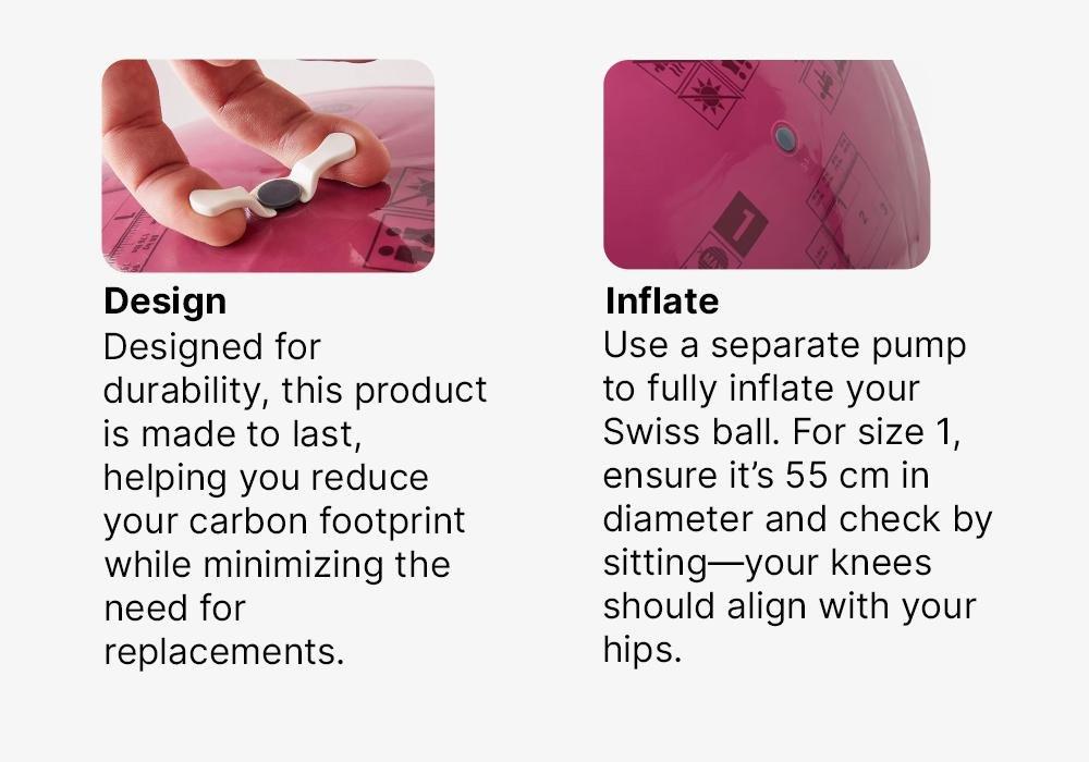 Durable Fitness Gym Ball, Purple, No Color, medium