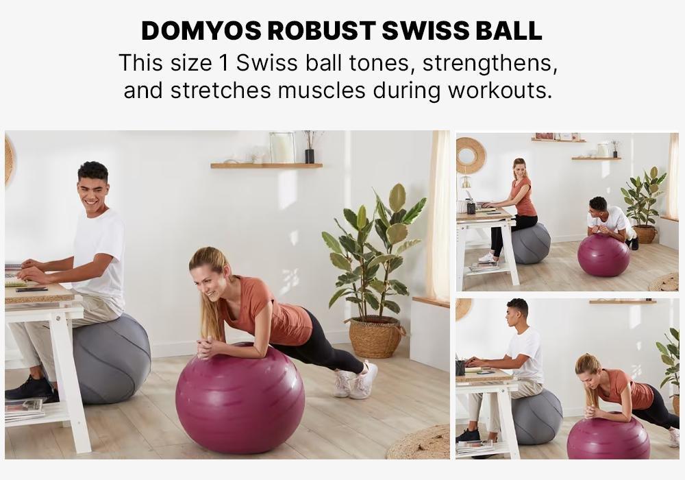 Durable Fitness Gym Ball, Purple, No Color, large image number 18