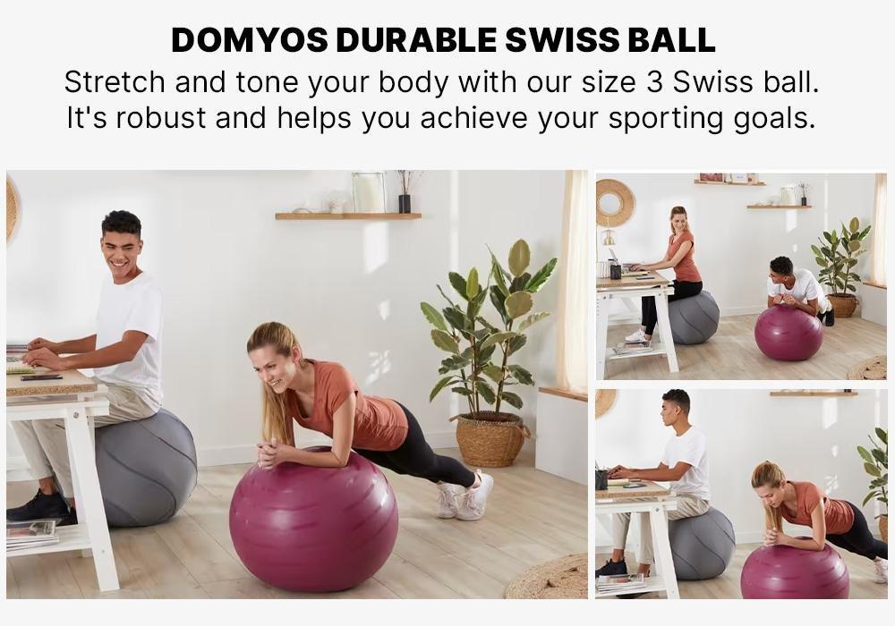 Durable Fitness Gym Ball, Purple, No Color, large image number 17