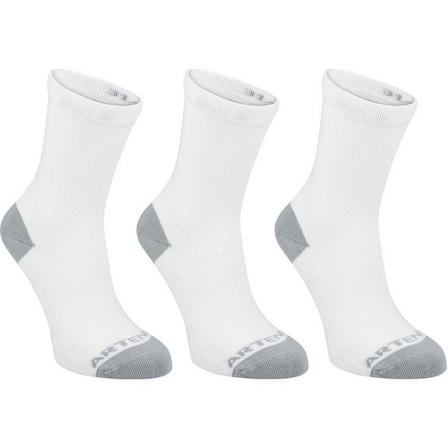 ARTENGO - Kids' High Tennis Socks Tri-Pack RS 160 Navy-White
