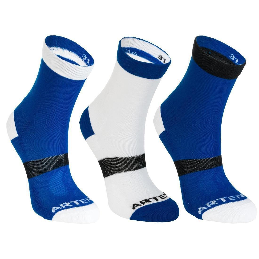 Kids' High Tennis Socks Tri-Pack RS 160 Navy-White, , large image number 13