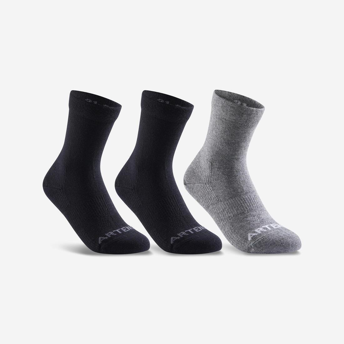 Kids' High Tennis Socks Tri-Pack RS 160 Navy, , large image number 1