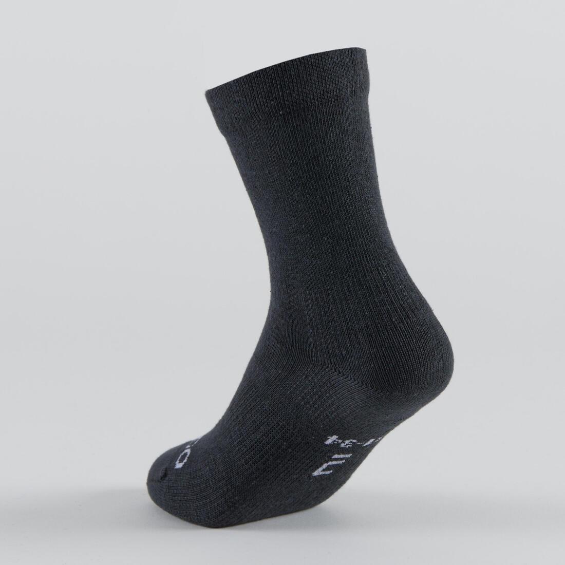 ARTENGO - Kids' High Tennis Socks Tri-Pack RS 160 Navy