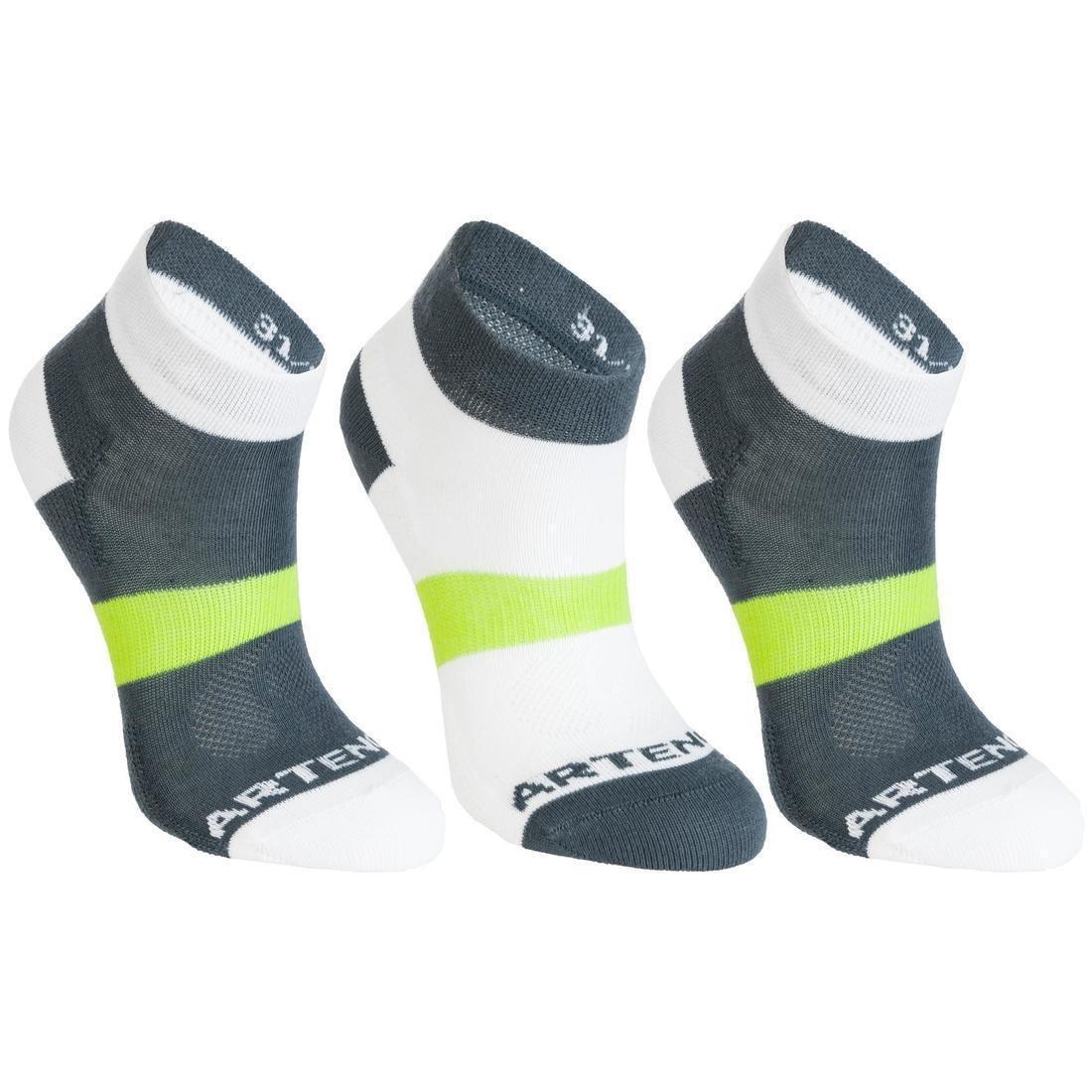 ARTENGO - Kids Tennis Socks Rs 160 Mid Tri-Pack Navy