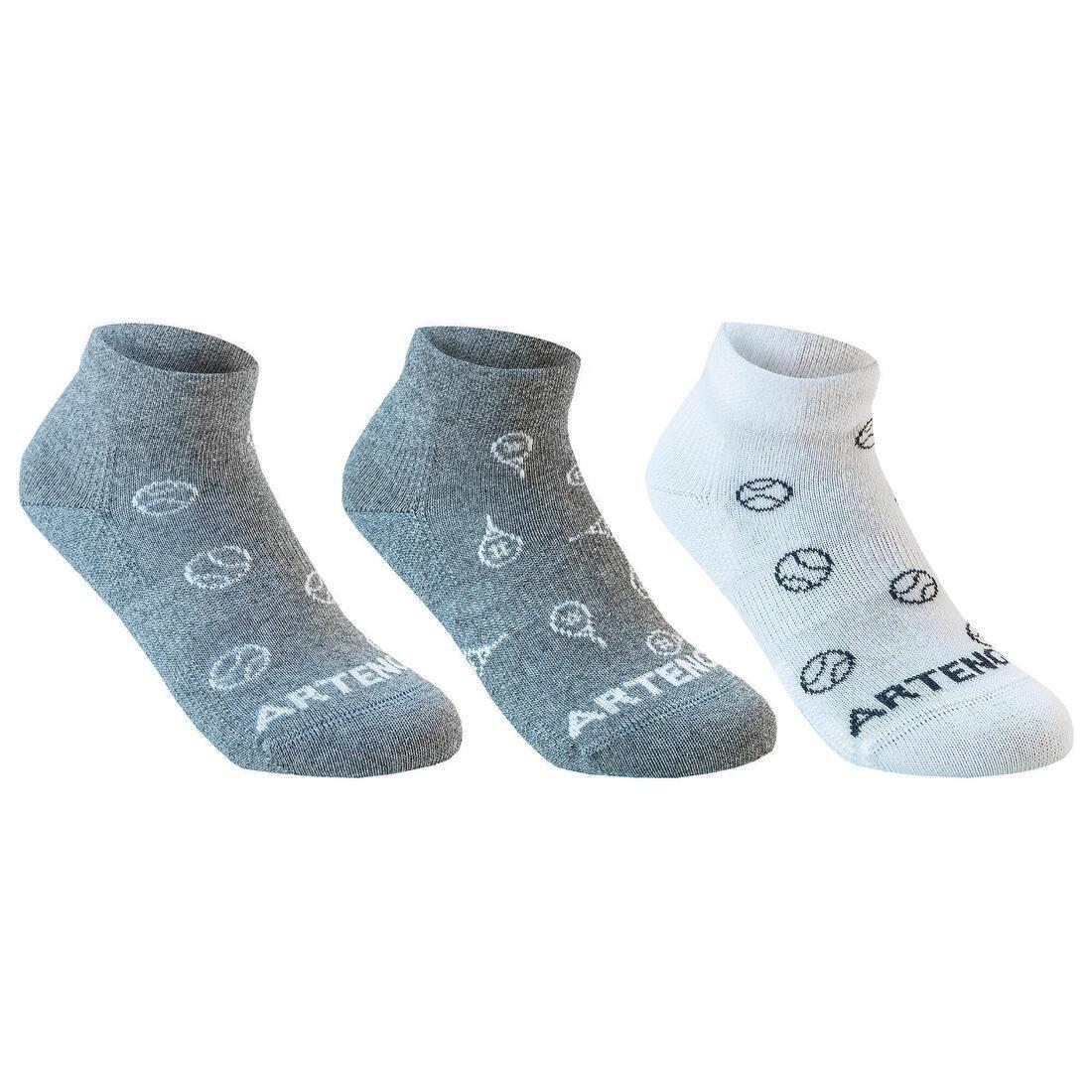 ARTENGO - Kids Tennis Socks Rs 160 Mid Tri-Pack Navy