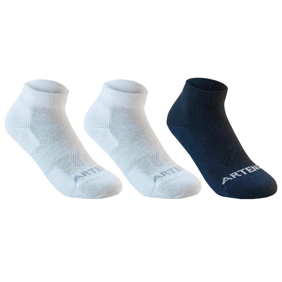 Kids Tennis Socks Rs 160 Mid Tri-Pack Navy, , large image number 0