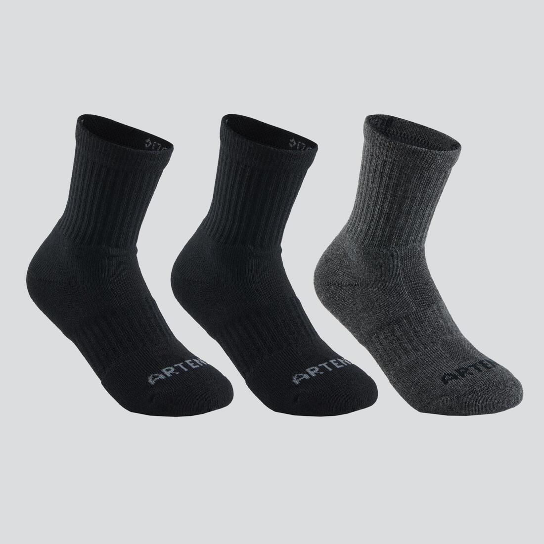 ARTENGO - RS 500 Junior High Sports Socks Tri-Pack