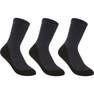 ARTENGO - Rs 500 Junior High Sports Socks Tri-Pack, Black
