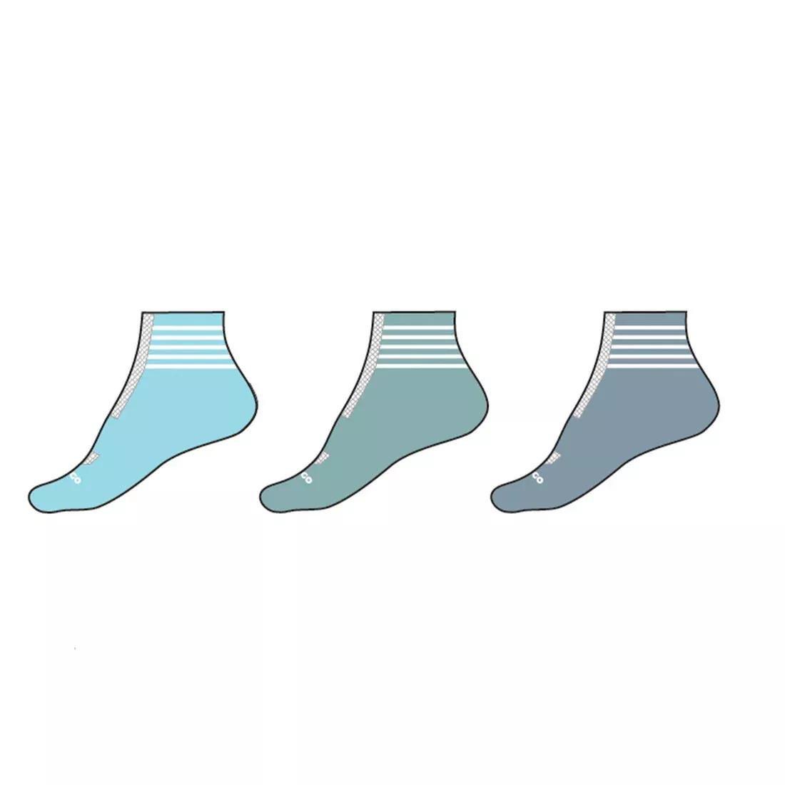 Rs 500Kids Mid-Cut Sports Socks Tri-Pack, Navy-White, , large image number 6