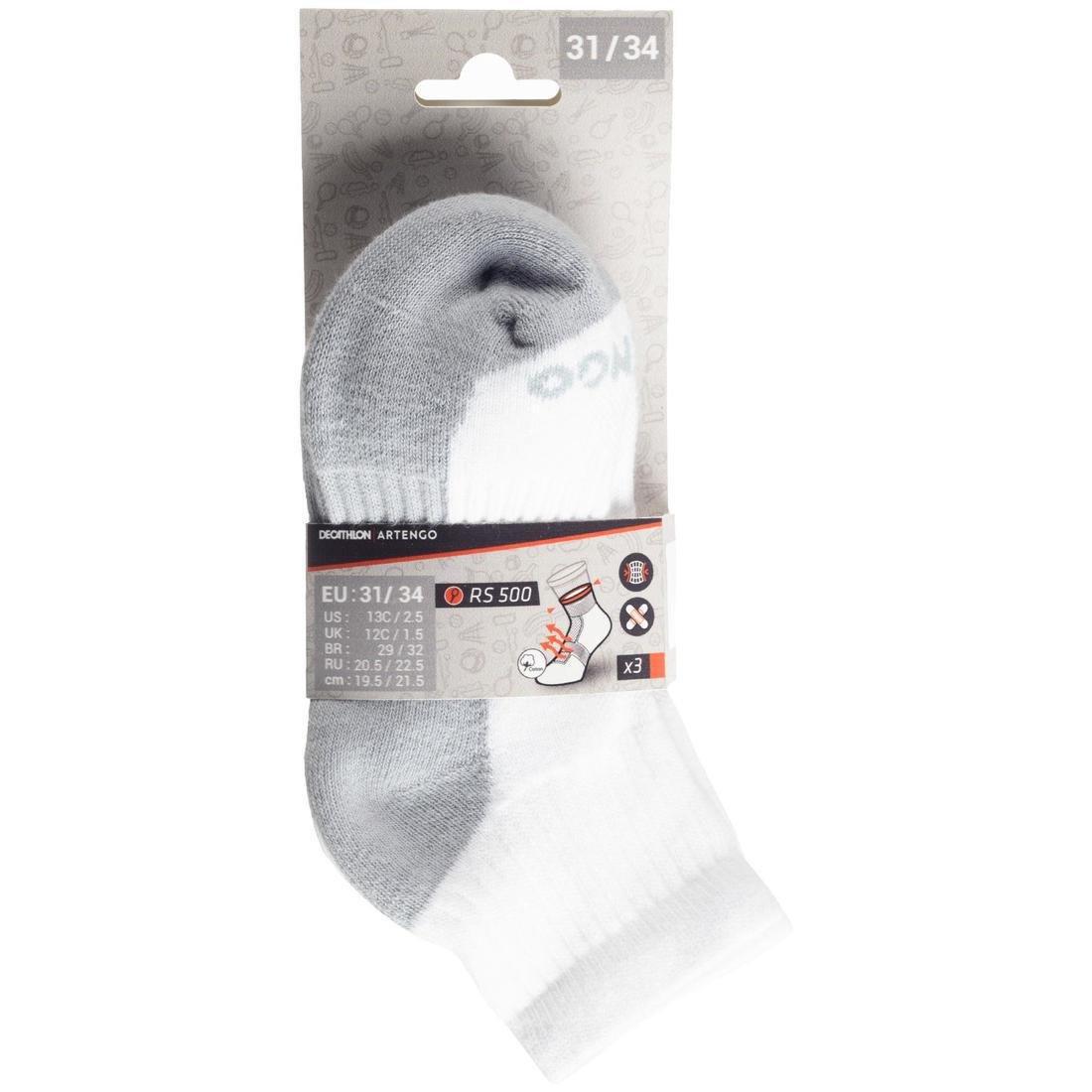 Rs 500Kids Mid-Cut Sports Socks Tri-Pack, Navy-White, No Color, medium