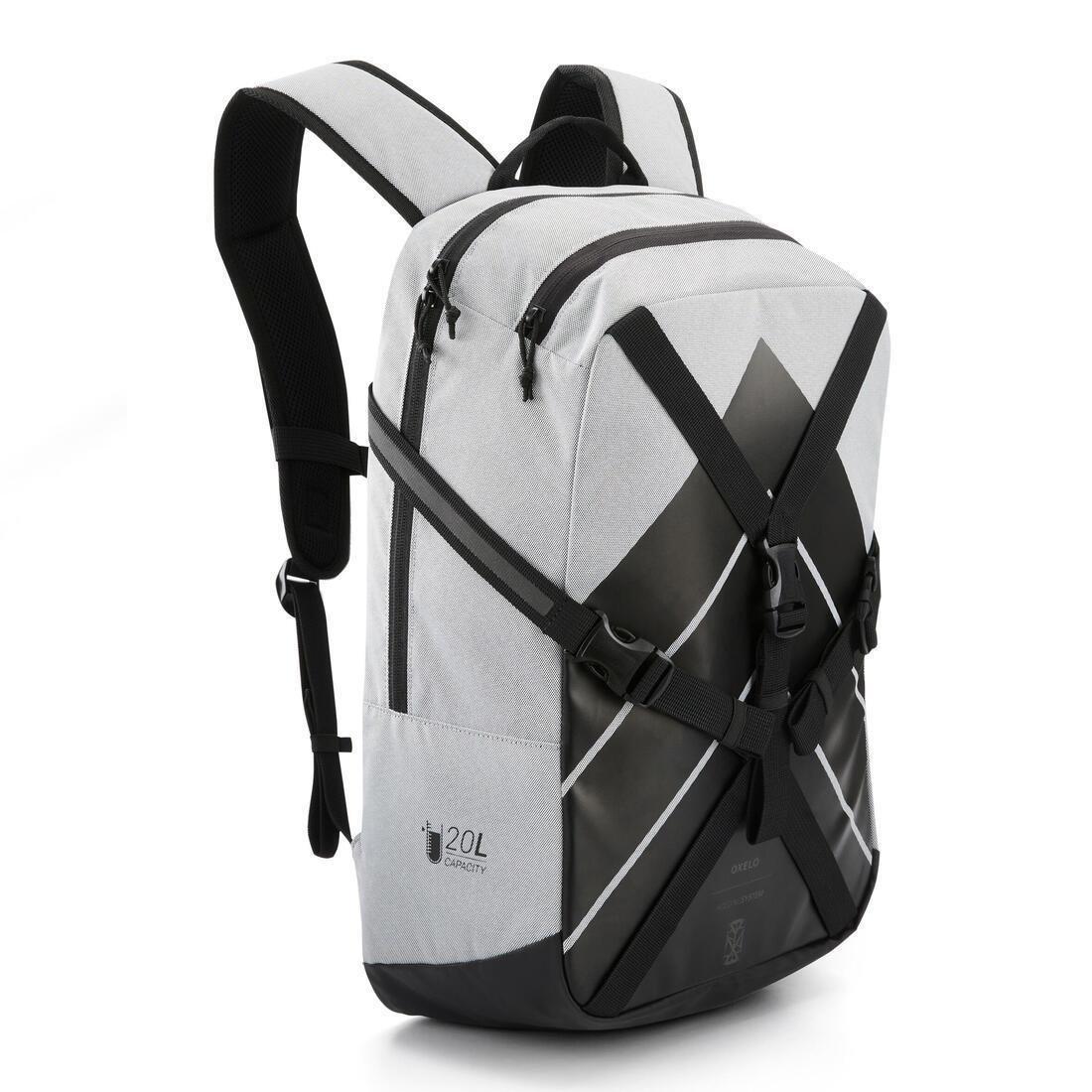 Inline Skating Backpack - 20-Litre Bp100, Light Grey, No Color, medium