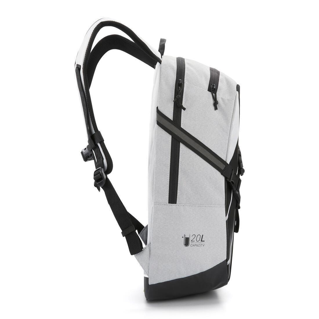 Inline Skating Backpack - 20-Litre Bp100, Light Grey, No Color, large image number 4