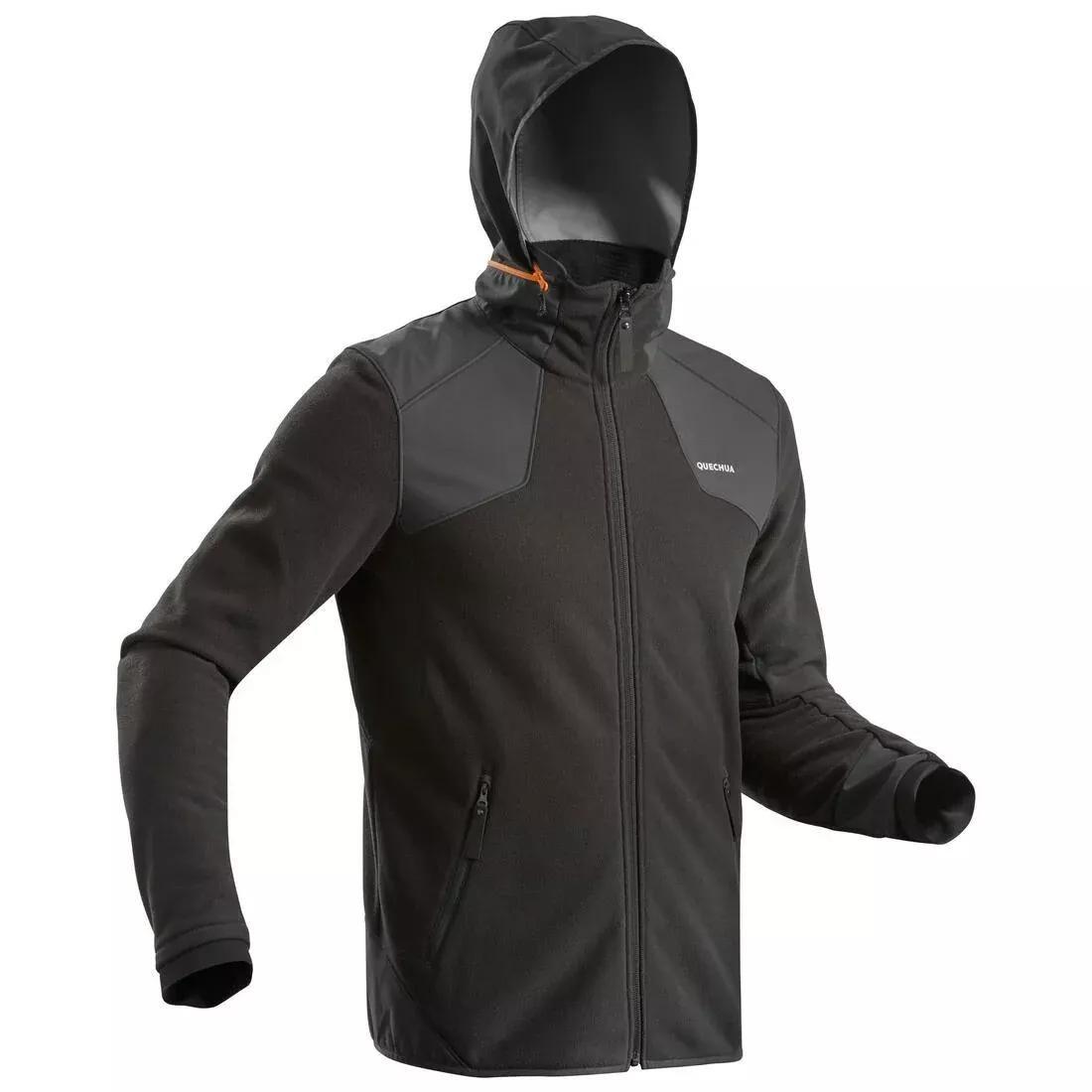 Men Sweatshirts Fleece SH500 X-WARM, Black, 5401_000, large image number 1