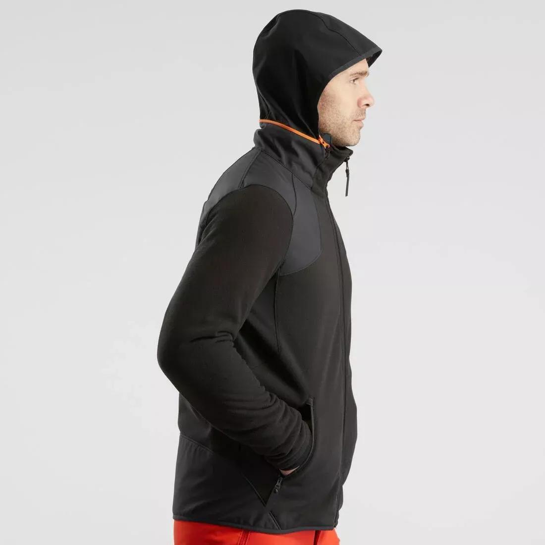 Men Sweatshirts Fleece SH500 X-WARM, Black, 5401_000, large image number 3
