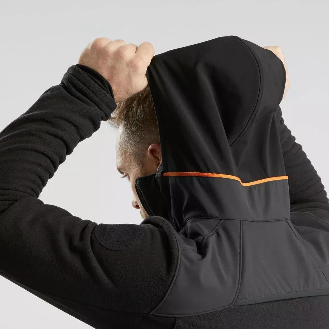 Men Sweatshirts Fleece SH500 X-WARM, Black, 5401_000, large image number 5