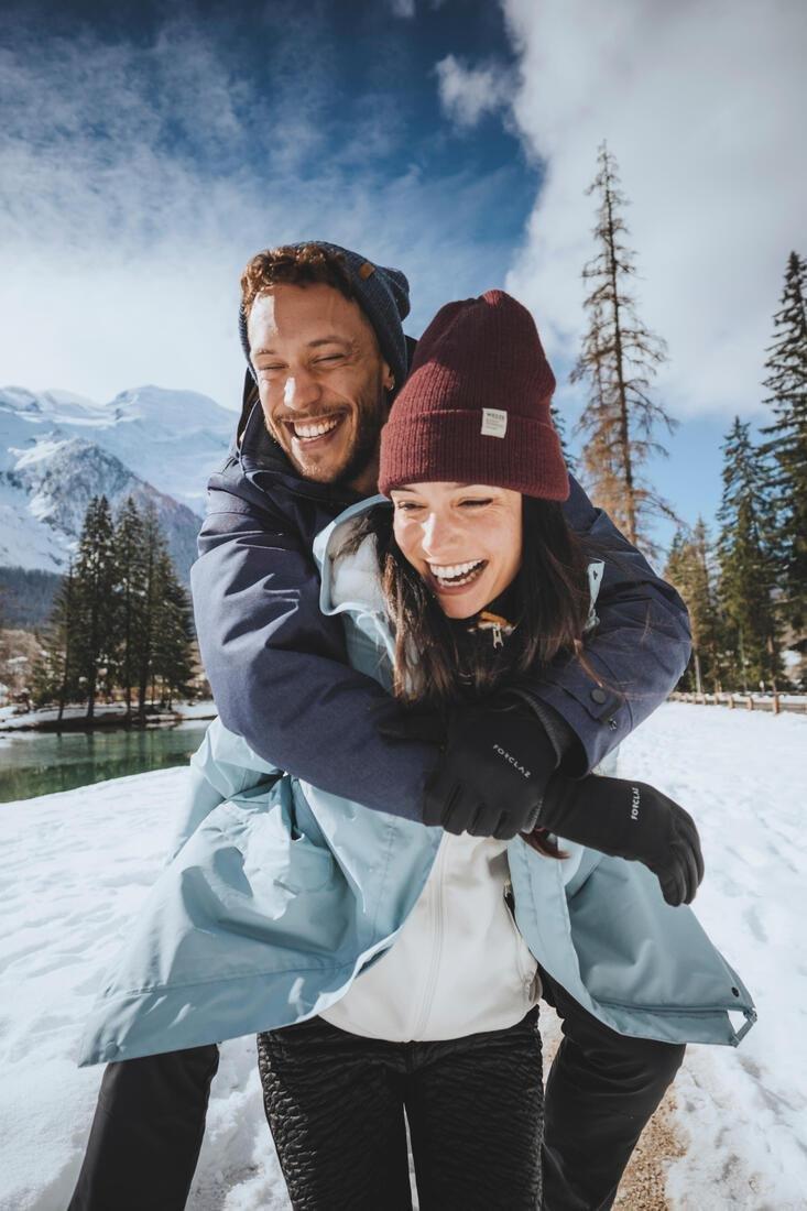 Women Waterproof Winter Hiking Jacket - Sh100 X-Warm -10C, Black, No Color, medium