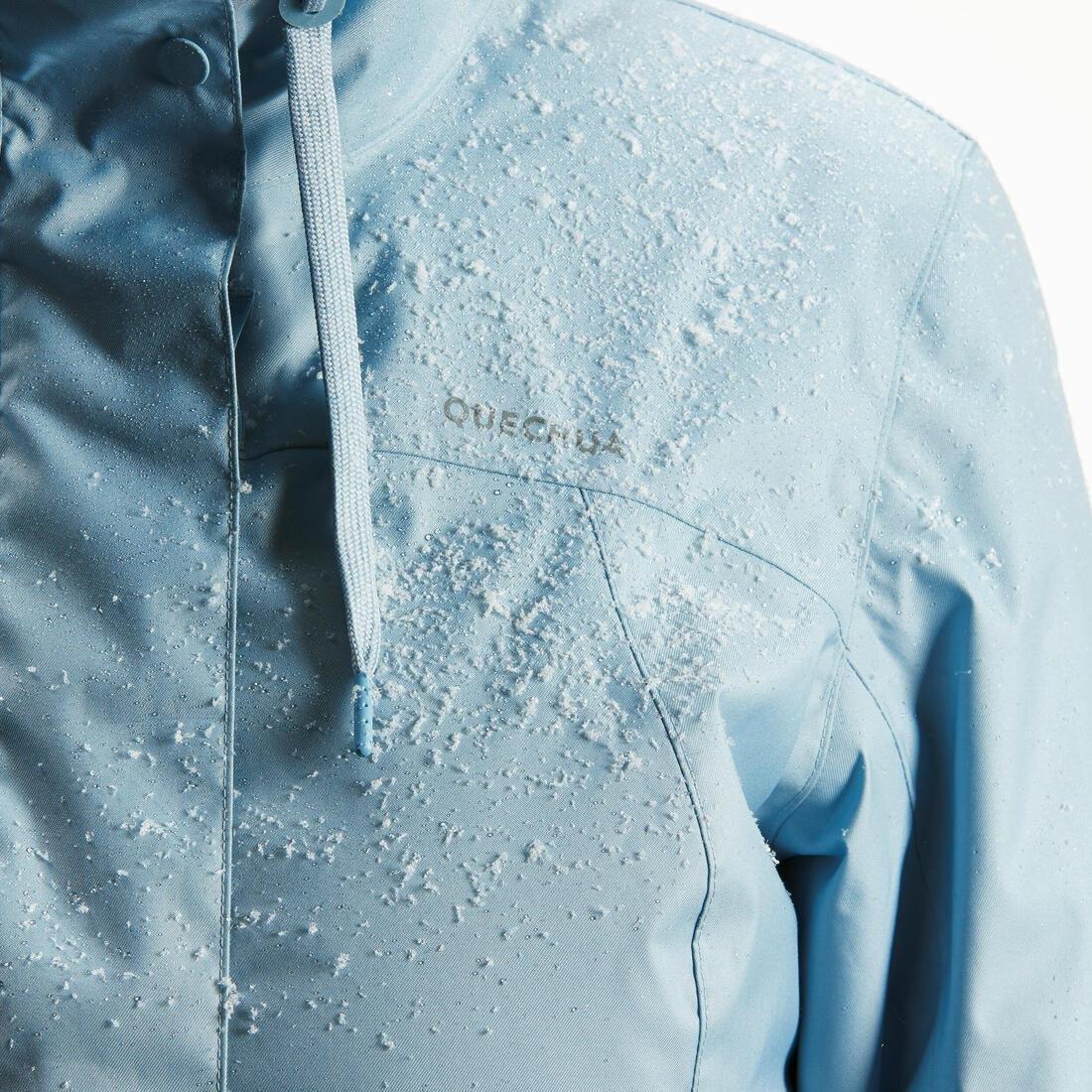 Women Waterproof Winter Hiking Jacket - Sh100 X-Warm -10C, Black, No Color, medium