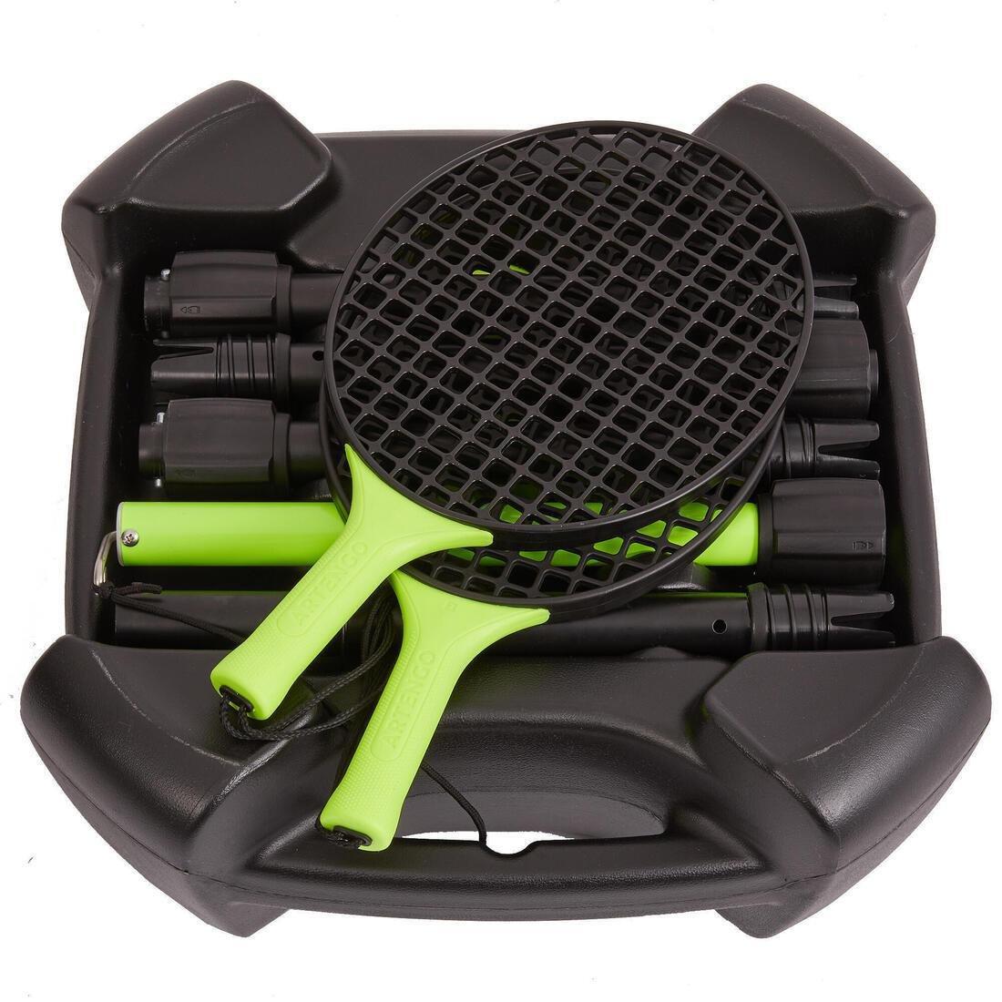 ARTENGO - Speedball Set Turnball Strong (1 post, 2 rackets, and 1 ball), Black/Yellow