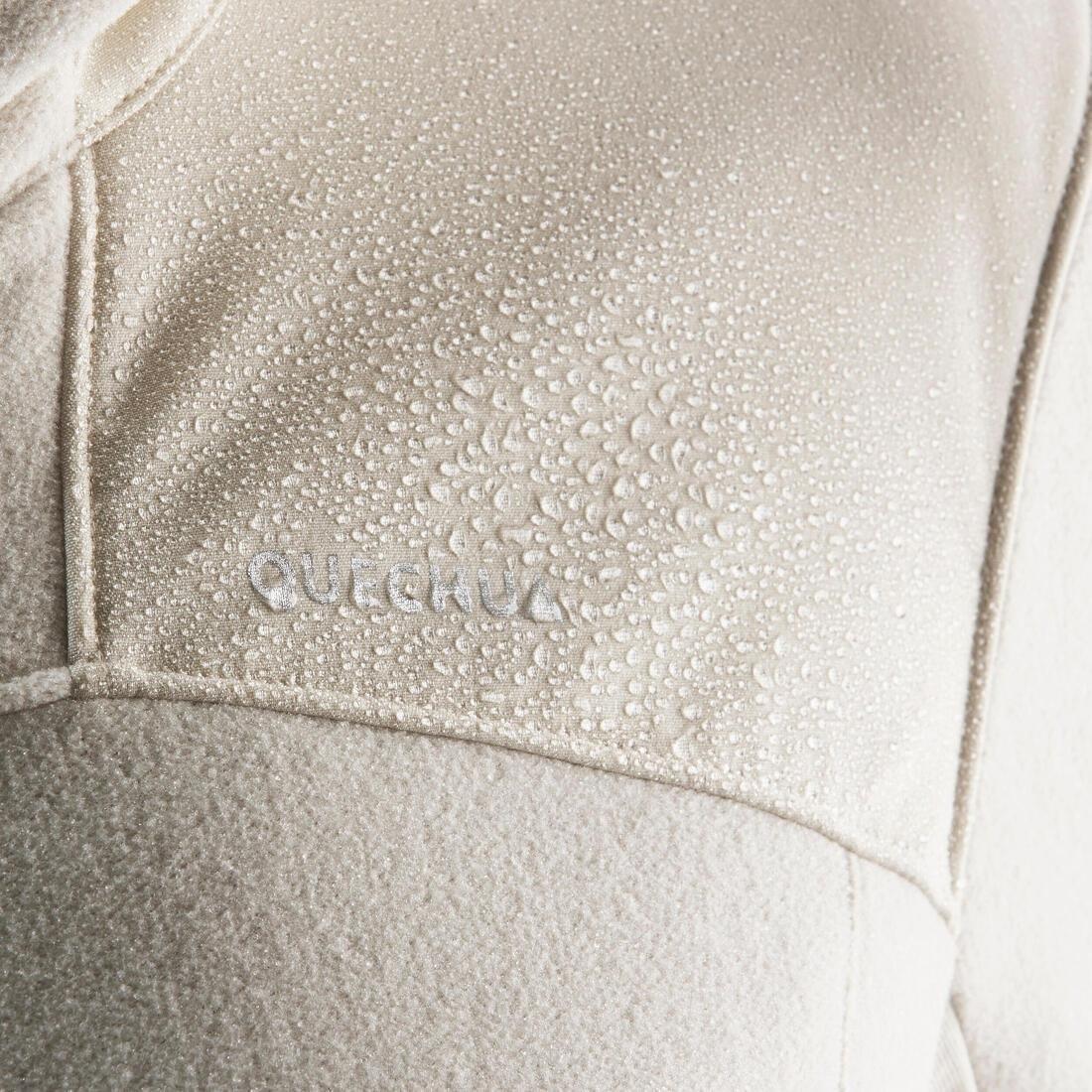 LINEN BEIGE Women's Warm Fleece Hiking Jacket - SH500 X-WARM, No Color, large image number 8