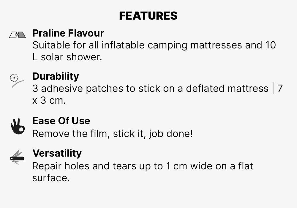 3 Large Adhesive Patch Kit - Inflatable Mattress Repair - 7Cm X 3 Cm, No Color, large image number 3