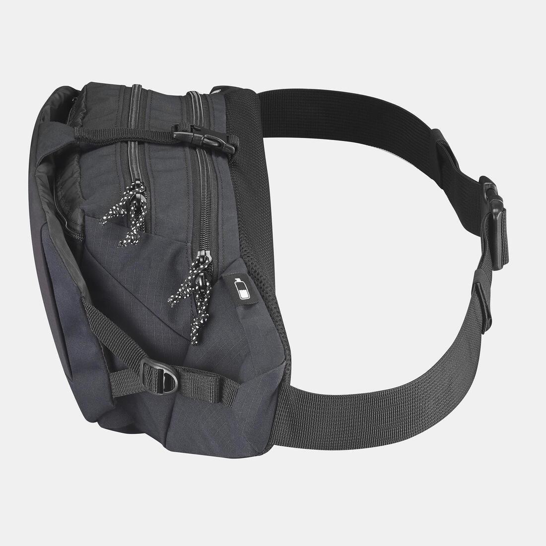 7 L Waist Bag - Travel 500, Black, No Color, large image number 4