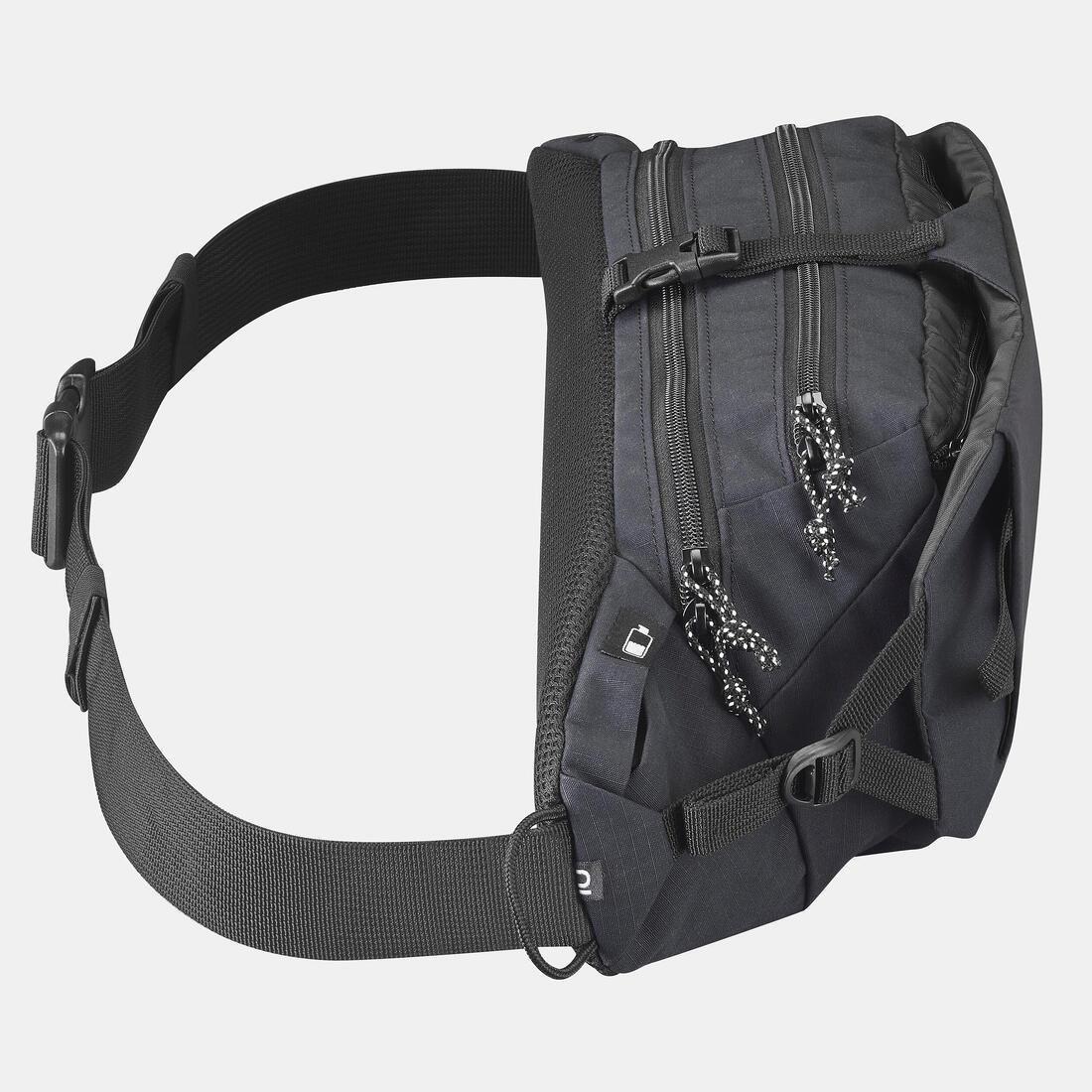 7 L Waist Bag - Travel 500, Black, No Color, large image number 6