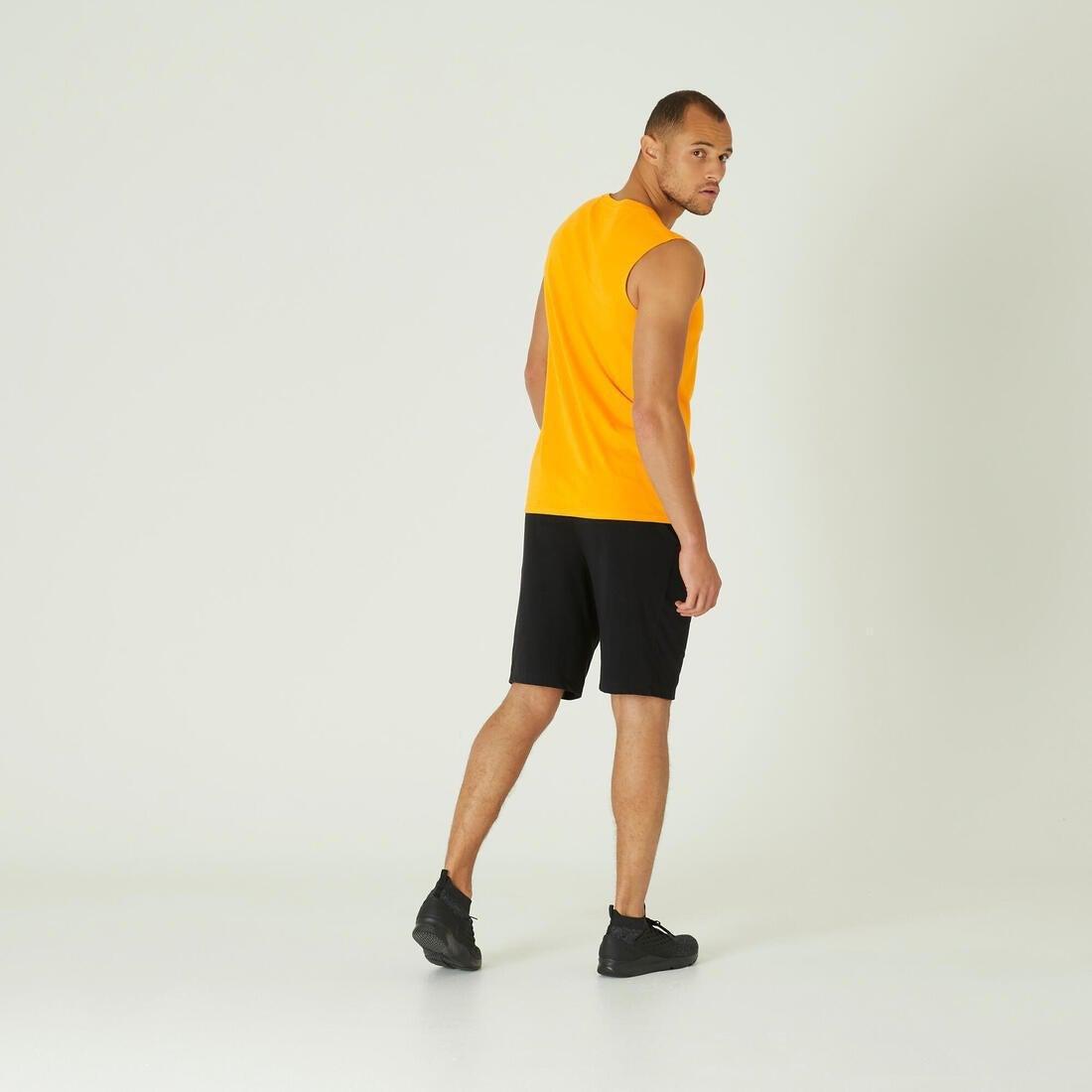 Stretchy Cotton Fitness Tank Top Pattern, Yellow, No Color, large image number 2