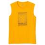 DOMYOS - Stretchy Cotton Fitness Tank Top Pattern, Yellow