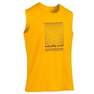 DOMYOS - Stretchy Cotton Fitness Tank Top Pattern, Yellow