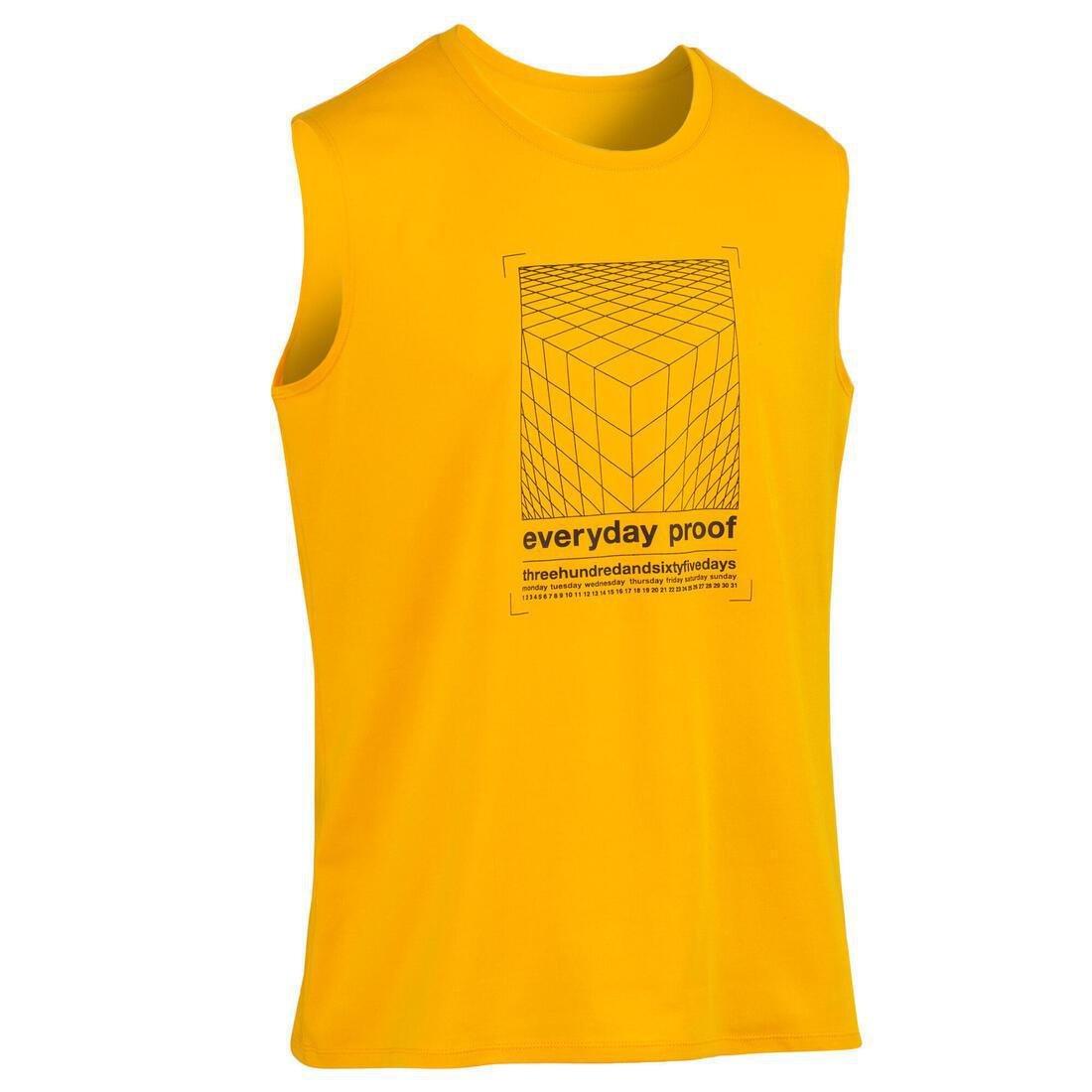 Stretchy Cotton Fitness Tank Top Pattern, Yellow, No Color, large image number 8