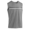 DOMYOS - Stretchy Cotton Fitness Tank Top Pattern, Grey Blue