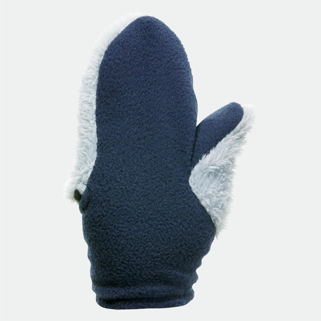 Kids Unisex Hiking Mittens - Sh100 Fleece - Aged 18 Months-4 Years, Grey, , large image number 2