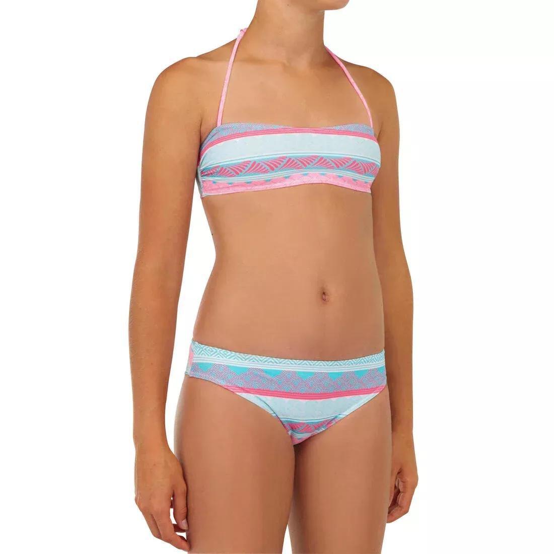 Kids Girls Two-Piece Swimsuit - Liloo 100, Multicolour, No Color, large image number 0