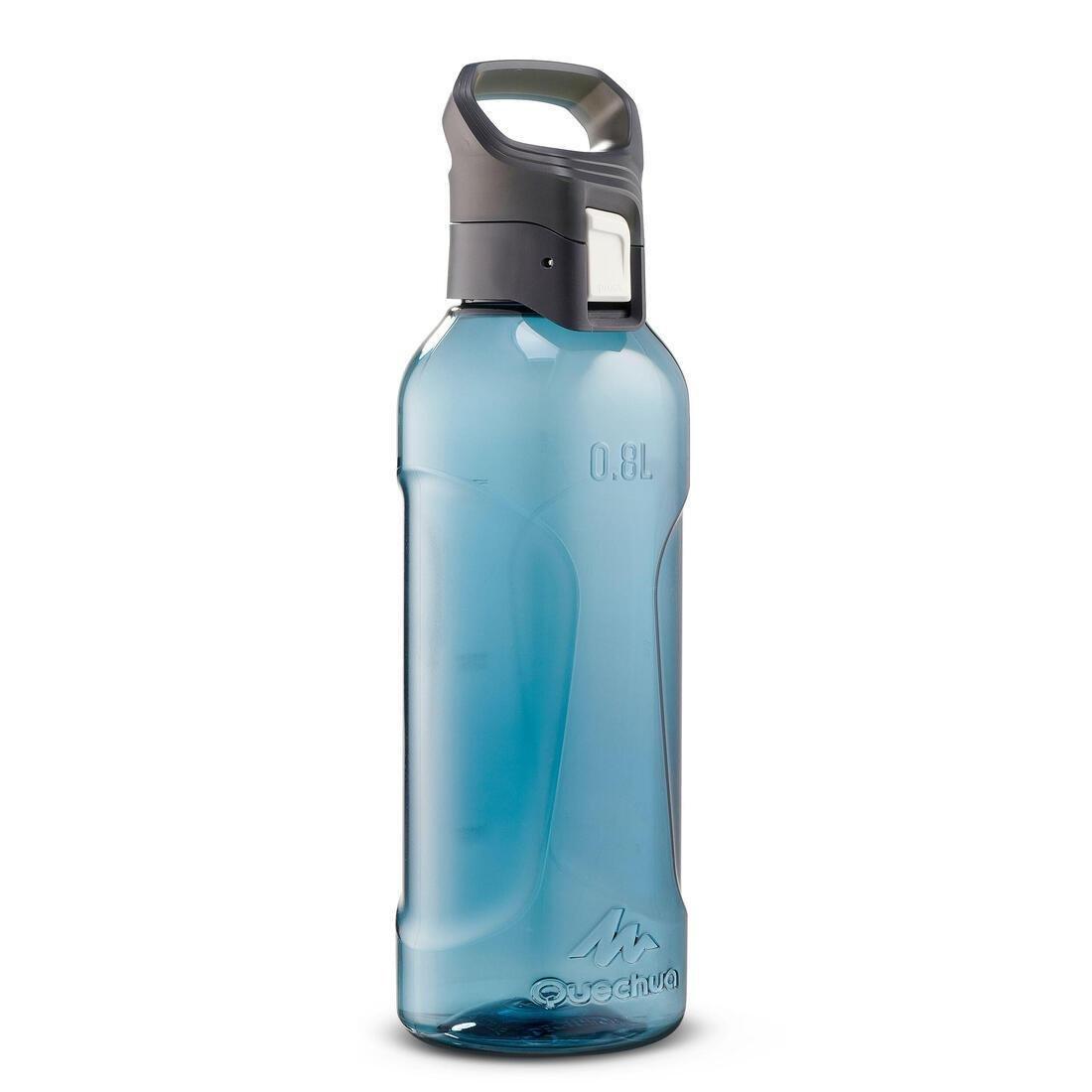 Quick-Open (Tritan) Plastic Hiking Flask Mh500 - 0.8 Litre, Blue, No Color, large image number 0