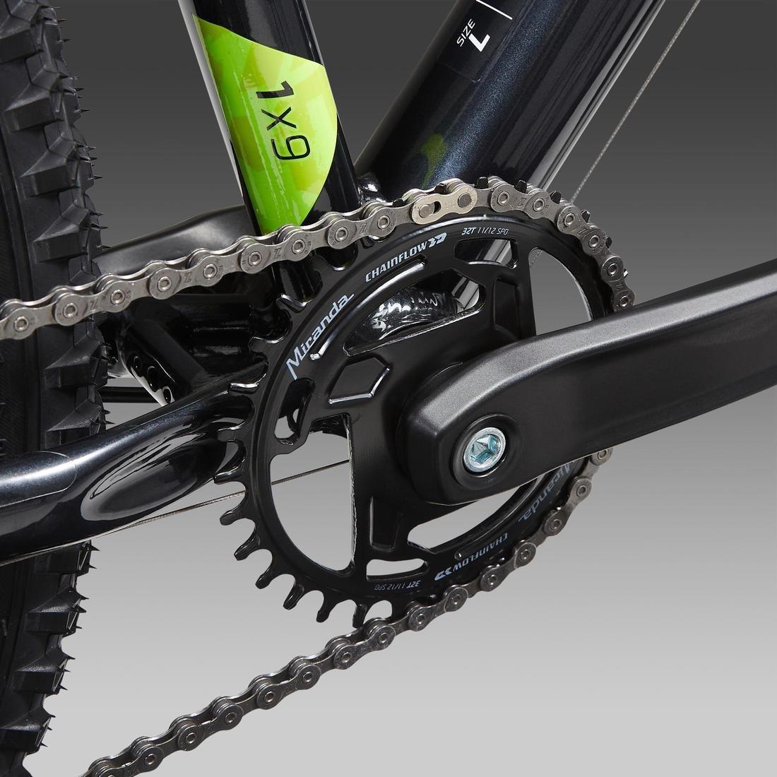 FLUO NEON YELLOW 27.5 inch mountain bike rockrider ST 530, , large image number 12