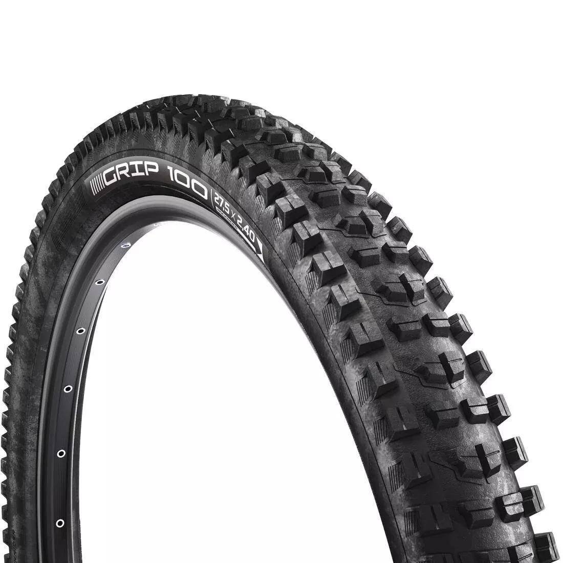 27.5 x 2.4 Mountain Bike Tyre Grip - 100, Black, No Color, medium
