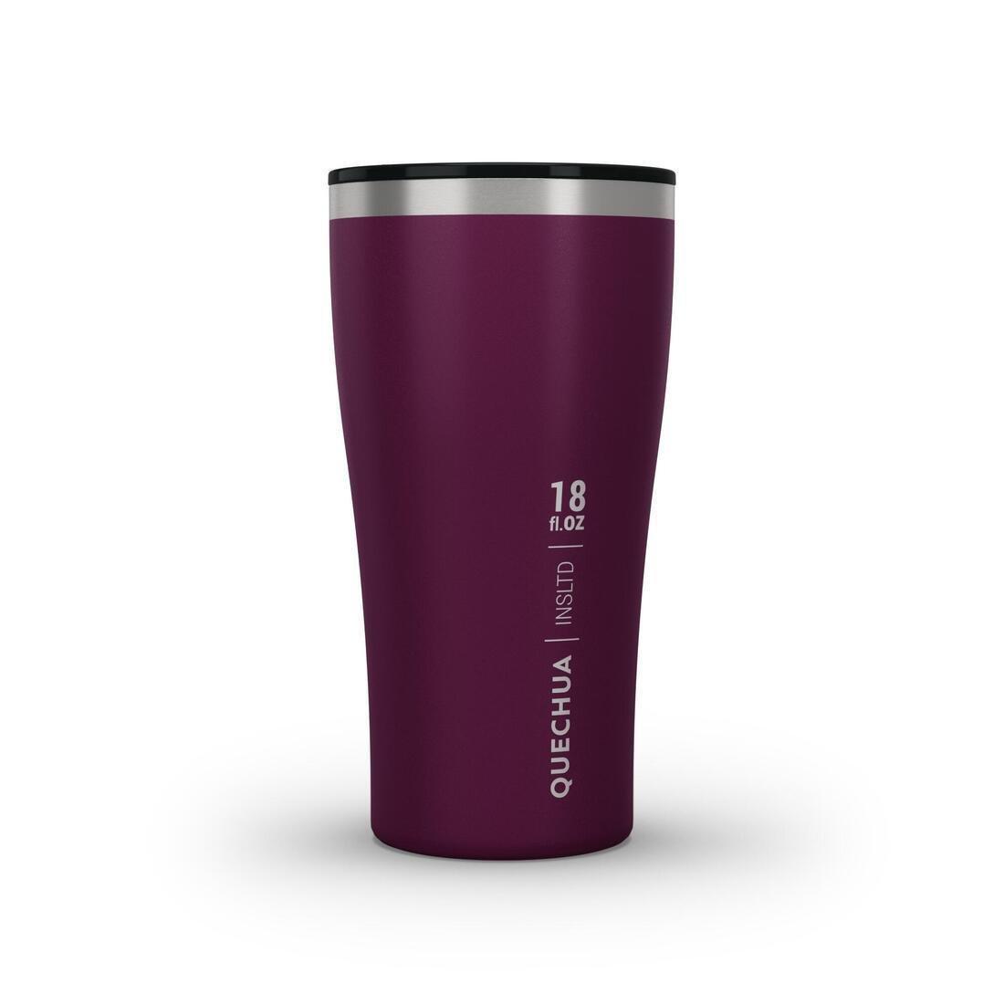 Isothermal Hiker's Camping Cup/Glass (steel double wall) MH500 0.5, Damson, No Color, large image number 0