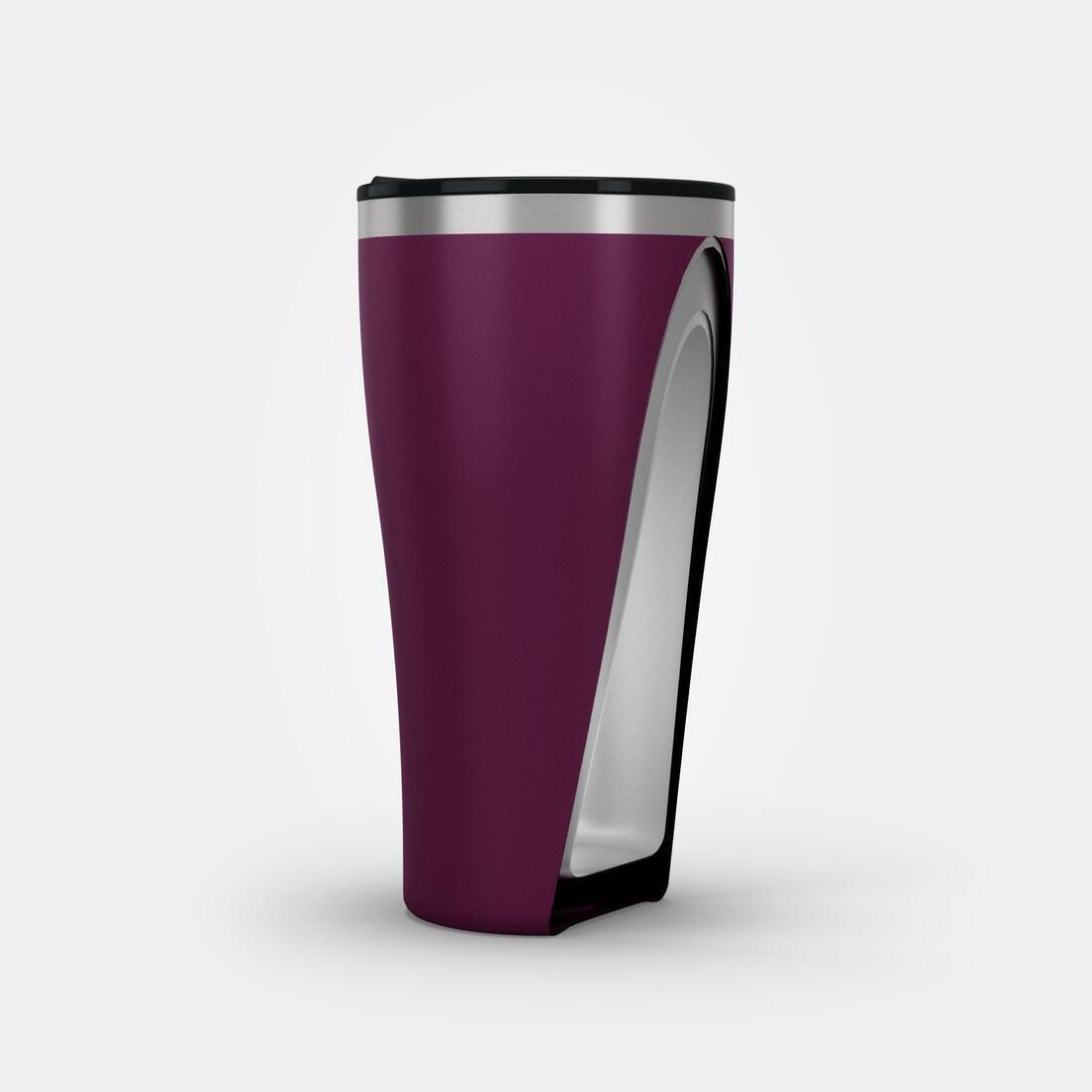 Isothermal Hiker's Camping Cup/Glass (steel double wall) MH500 0.5, Damson, No Color, large image number 4