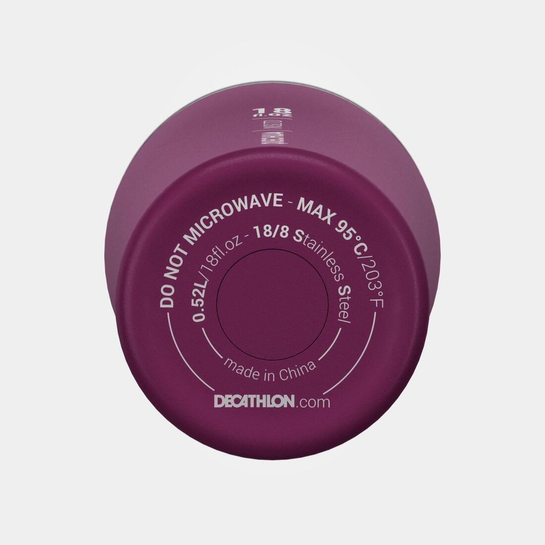 Isothermal Hiker's Camping Cup/Glass (steel double wall) MH500 0.5, Damson, No Color, large image number 7