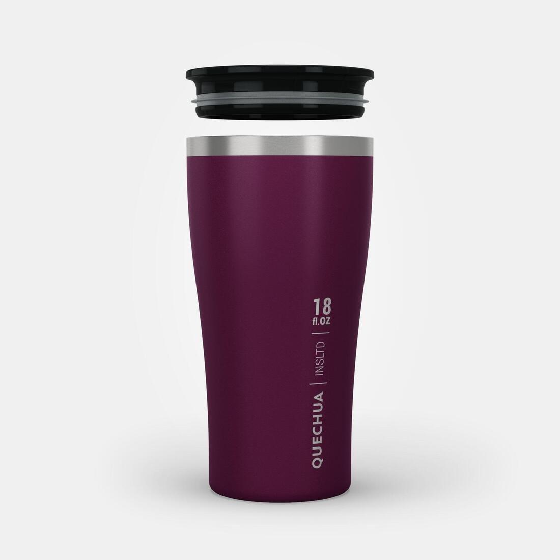 Isothermal Hiker's Camping Cup/Glass (steel double wall) MH500 0.5, Damson, No Color, large image number 9