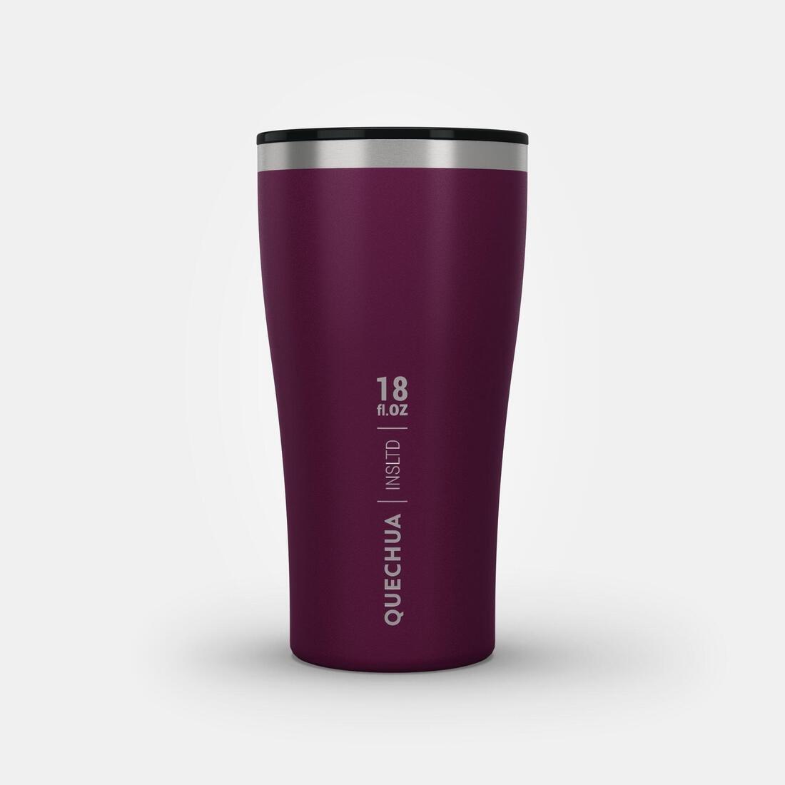 Isothermal Hiker's Camping Cup/Glass (steel double wall) MH500 0.5, Damson, No Color, large image number 11