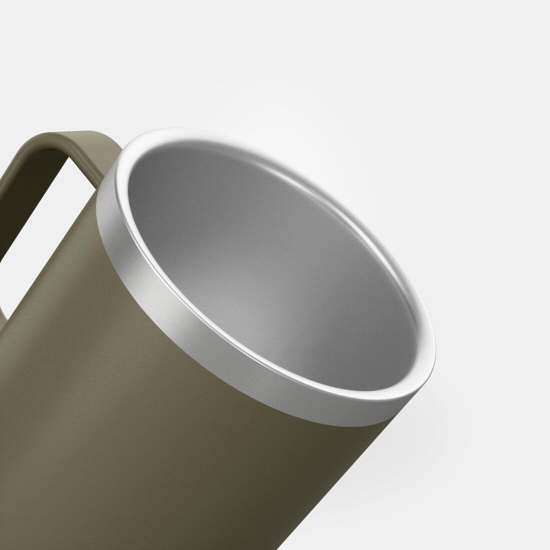 Isothermal Hiker'S Camping Mug (Stainless Steel Double Wall) Mh500 0.38 L, Dark Ivy Green, No Color, large image number 2