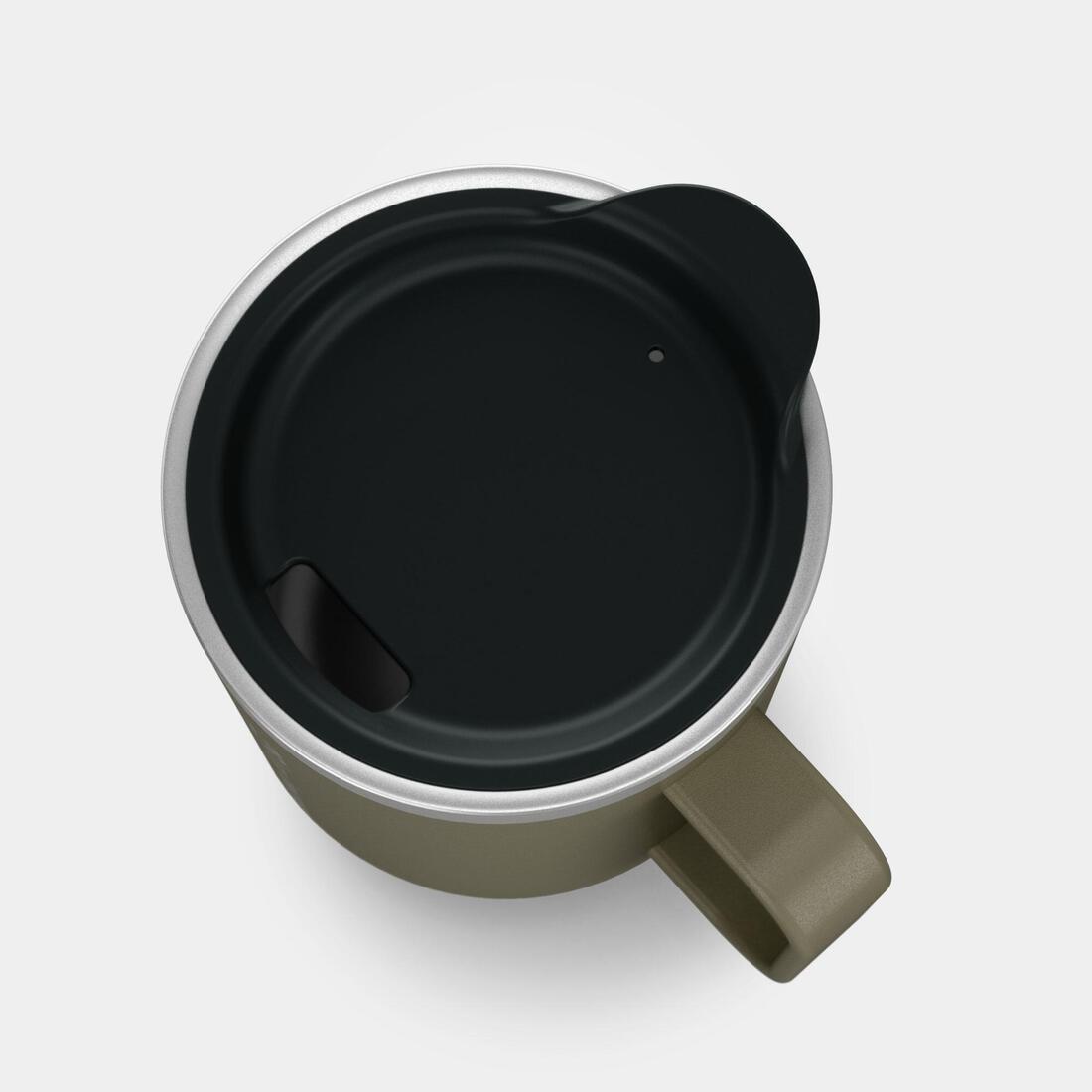 Isothermal Hiker'S Camping Mug (Stainless Steel Double Wall) Mh500 0.38 L, Dark Ivy Green, No Color, large image number 3