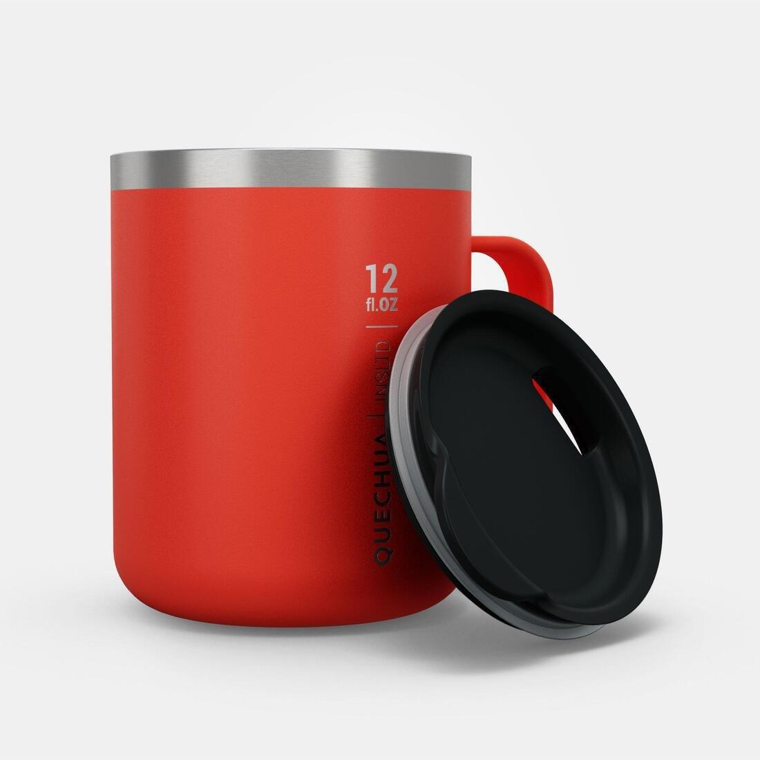 Isothermal Hiker'S Camping Mug (Stainless Steel Double Wall) Mh500 0.38 L, Dark Ivy Green, No Color, large image number 14