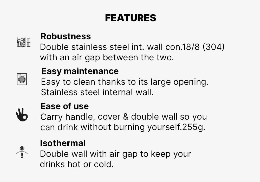 Isothermal Hiker'S Camping Mug (Stainless Steel Double Wall) Mh500 0.38 L, Dark Ivy Green, No Color, large image number 15