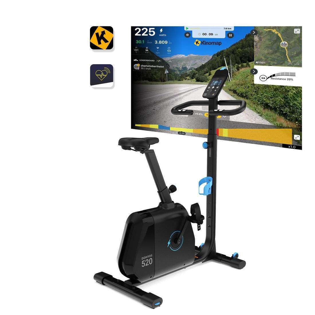 Self-Powered Exercise Bike 520 Connected To Coaching Apps, No Color, large image number 1